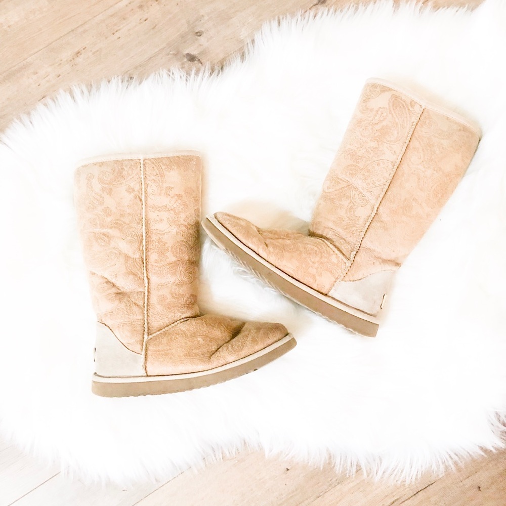 Limited edition glitter paisley ugg boots